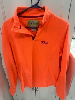 Lady  Drake Peachy Orange Quarter-Zip Pullover